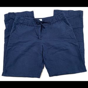 J crew Navy linen pants